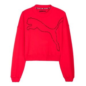Puma x The Kooples Bedazzled Red Crewneck
